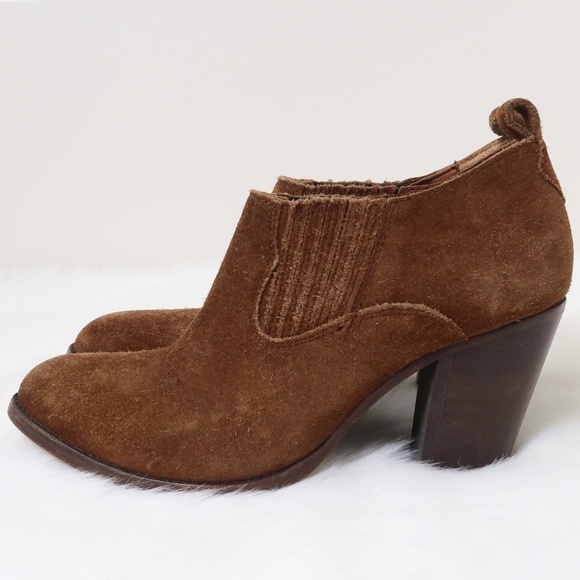 Frye Shoes - Frye Frye Iliana Suede Distressed Shootie Bootie 8